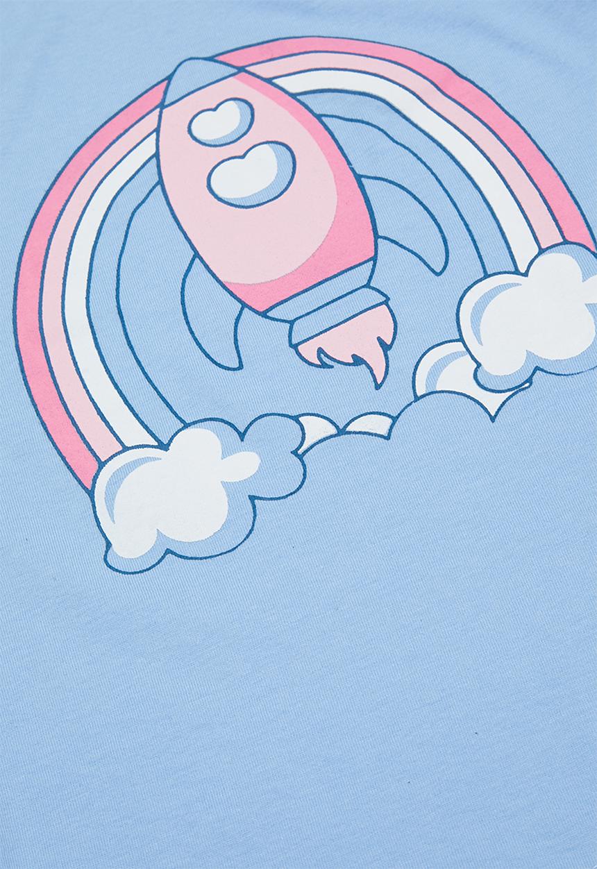 Pop Candy - Girls printed tee - blue 