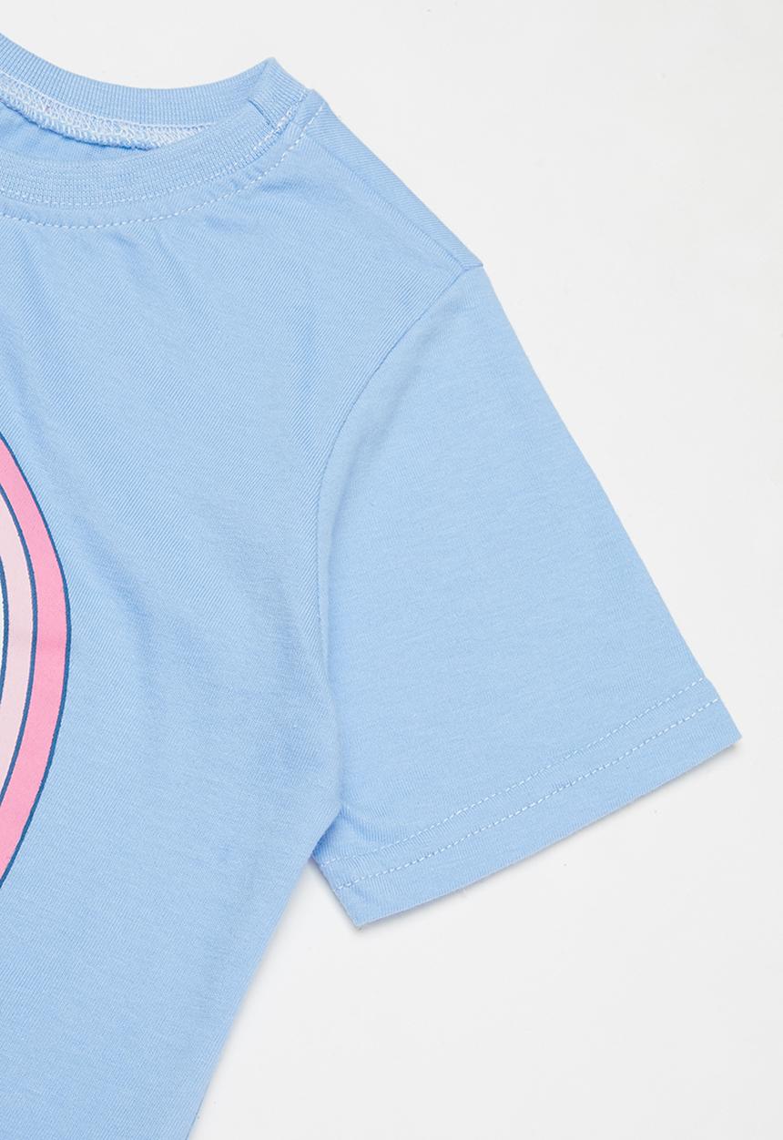 Pop Candy - Girls printed tee - blue 
