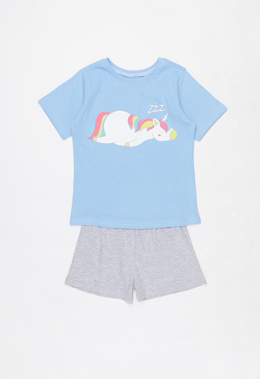 Pop Candy - Girls pyjamas set - grey & blue