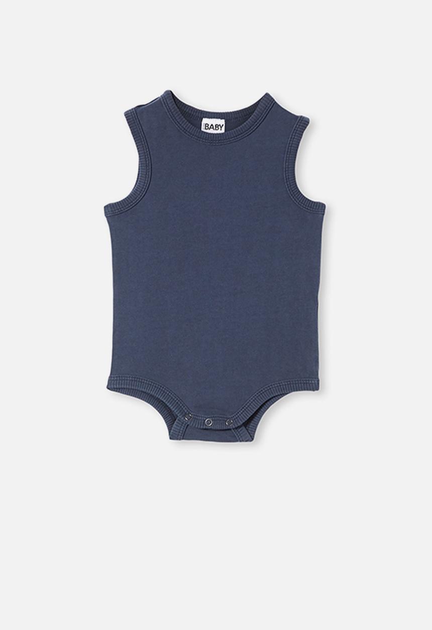 Cotton On - Loki singlet bubbysuit - navy blazer wash