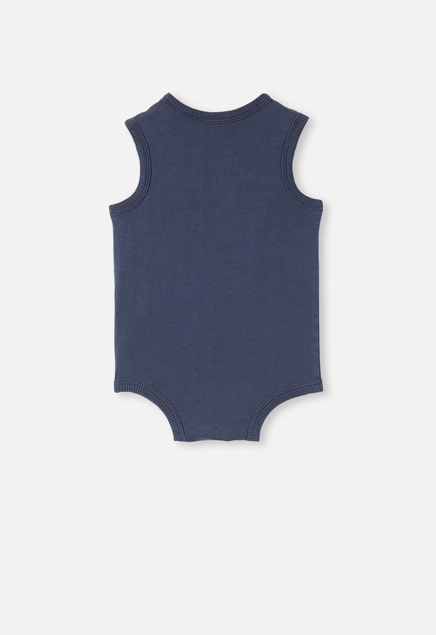 Cotton On - Loki singlet bubbysuit - navy blazer wash
