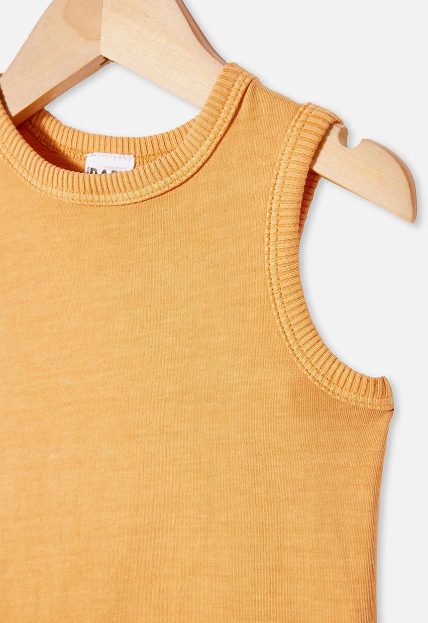 Cotton On - Loki singlet bubbysuit - apricot sun wash