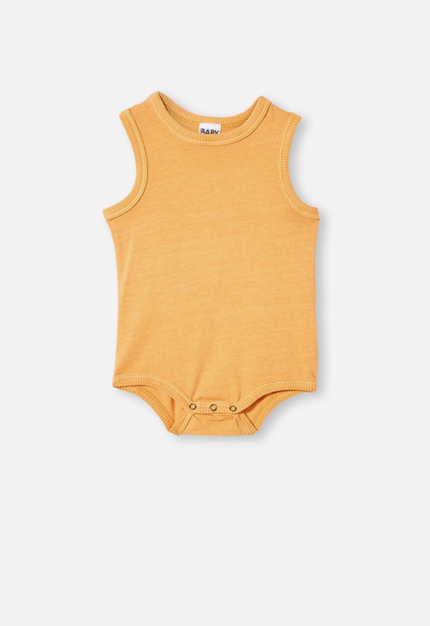Cotton On - Loki singlet bubbysuit - apricot sun wash