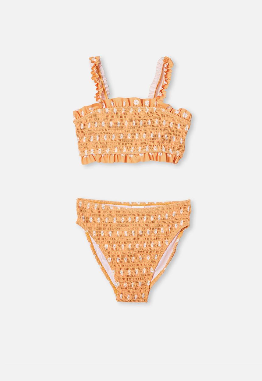 Free by Cotton On - Ines shirred bikini  - papaya