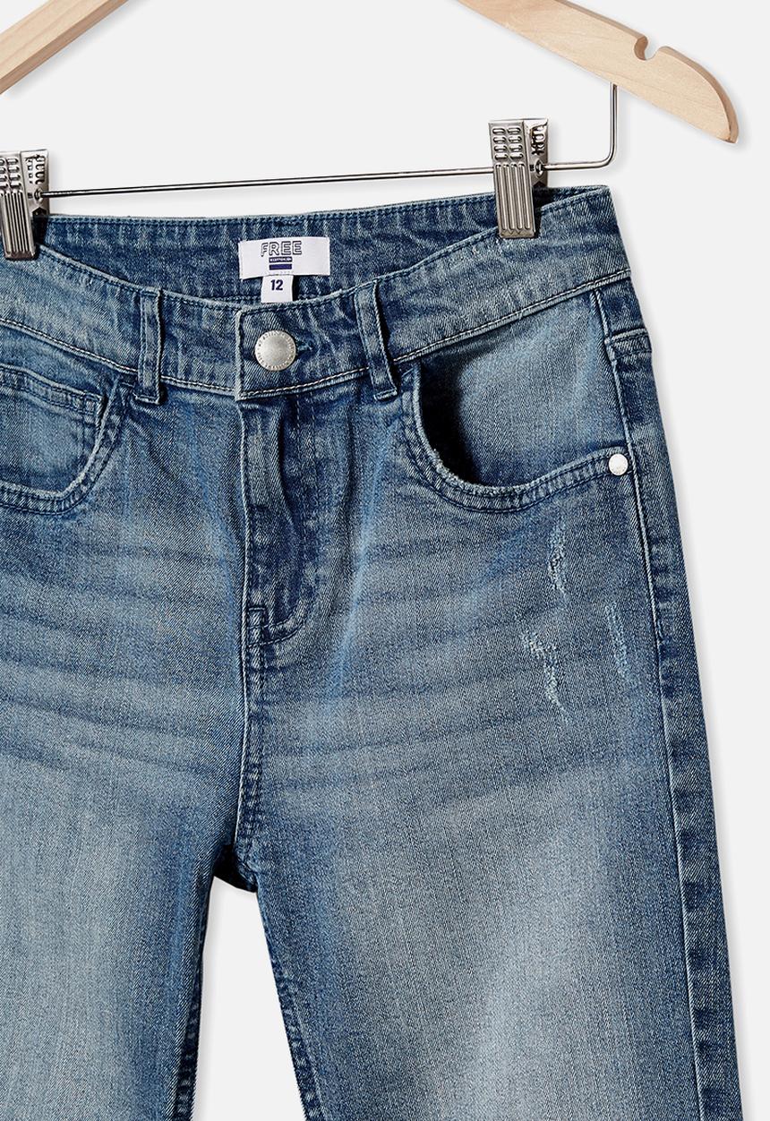 Free by Cotton On - Boys bermuda dnm short - mid blue wash