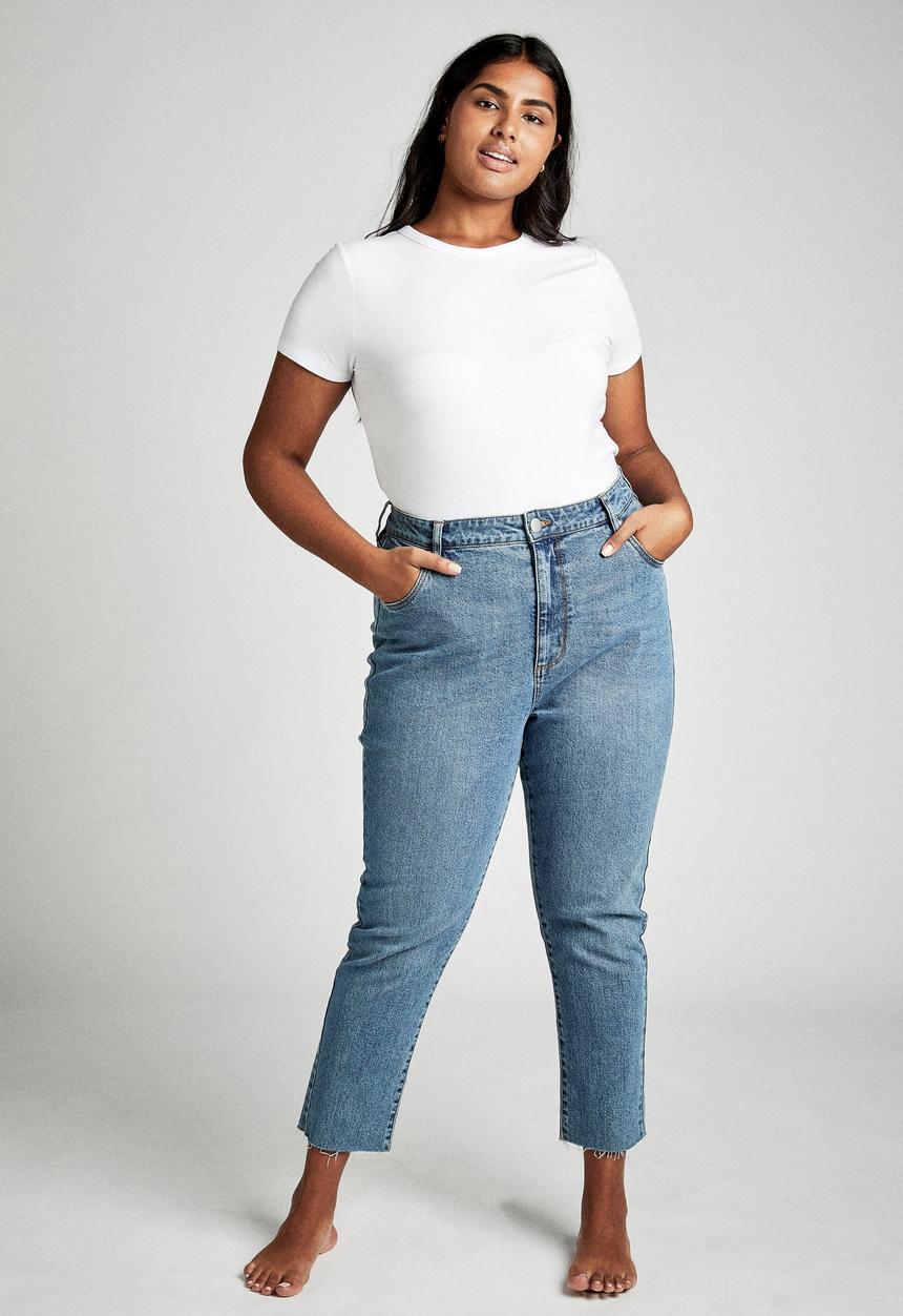 Cotton On - Curve taylor mom jean - boston blue