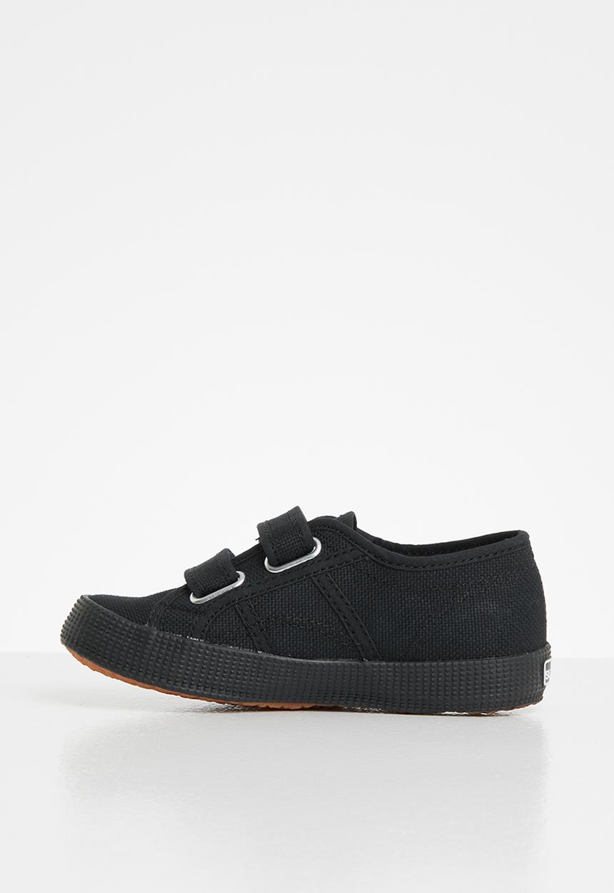 SUPERGA - Classic canvas velcro - black