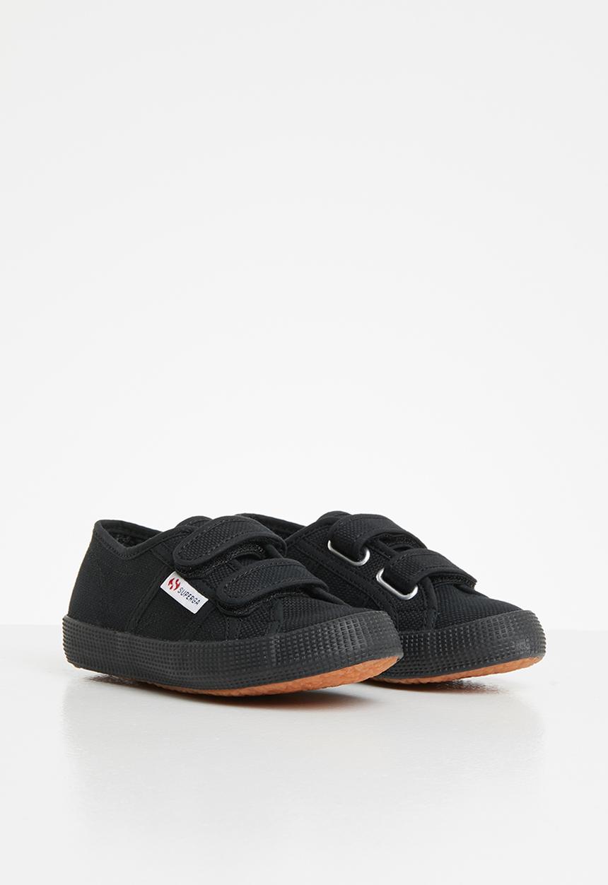 SUPERGA - Classic canvas velcro - black