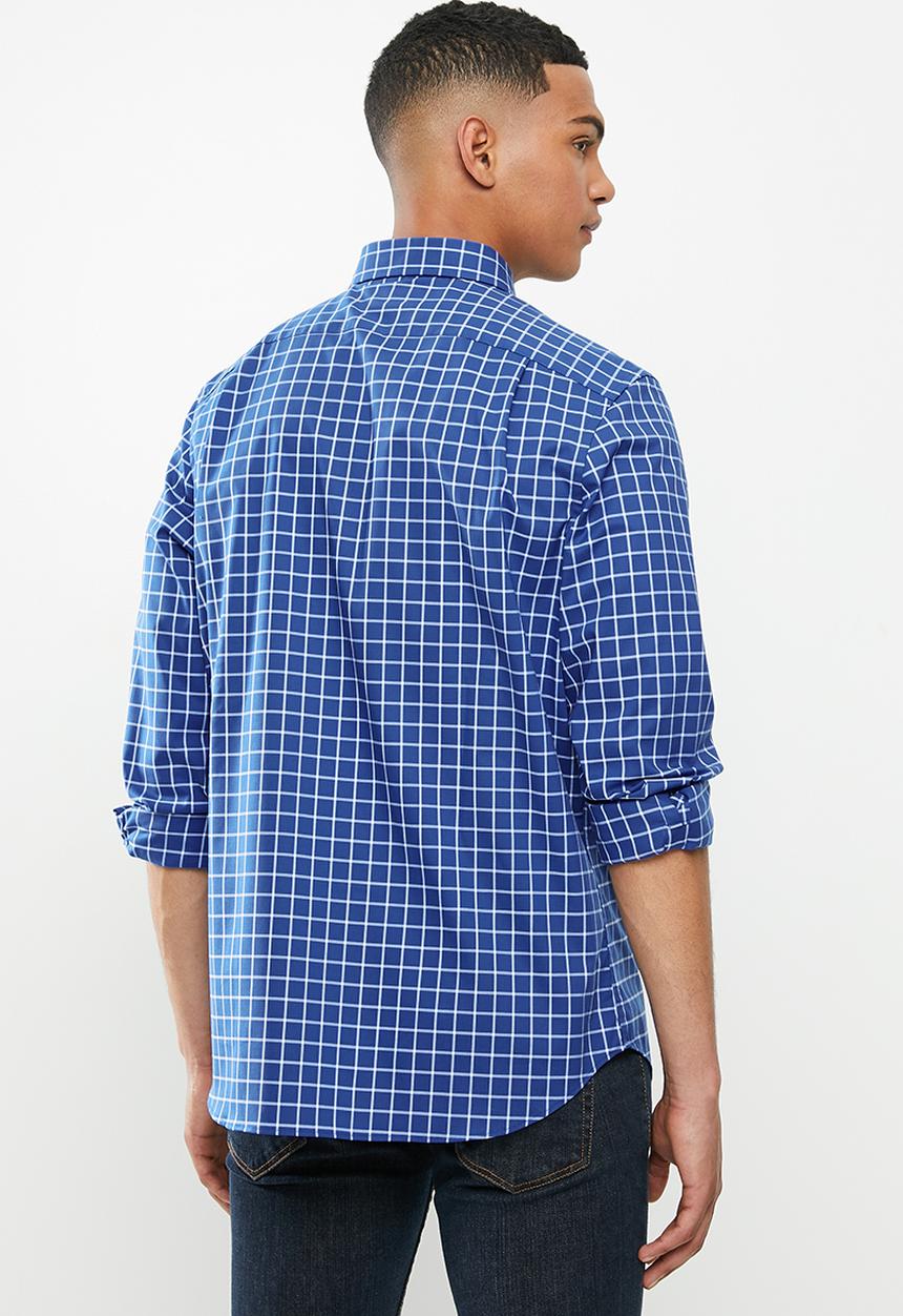 Nautica - Windsurf plaid shirt - blue & white