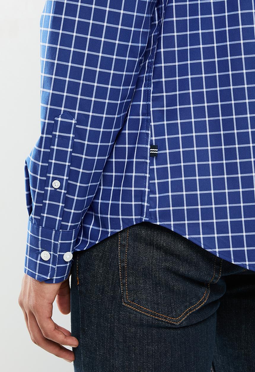 Nautica - Windsurf plaid shirt - blue & white