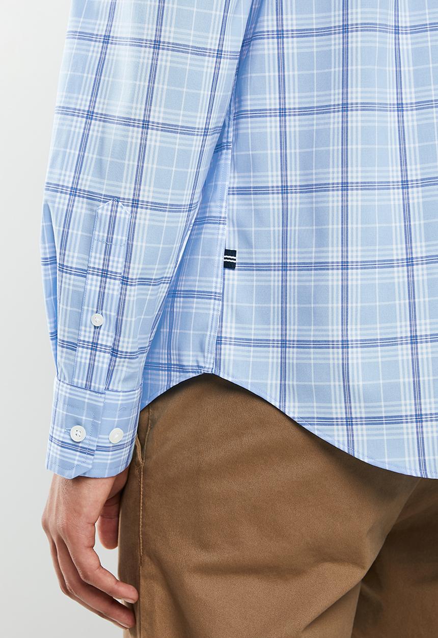 Nautica - Noon plaid shirt - blue & white