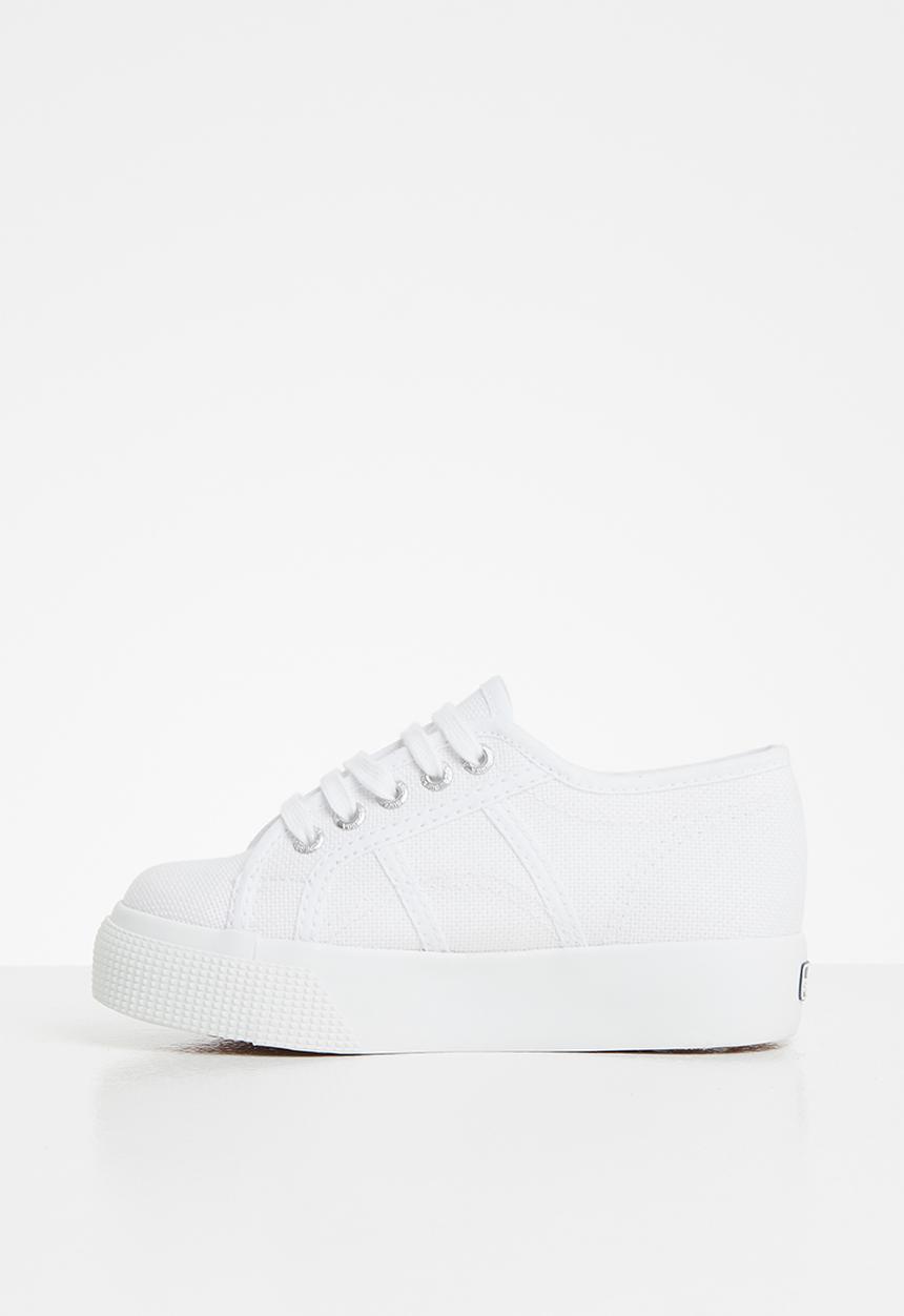 SUPERGA - Junior classic canvas wedge - white
