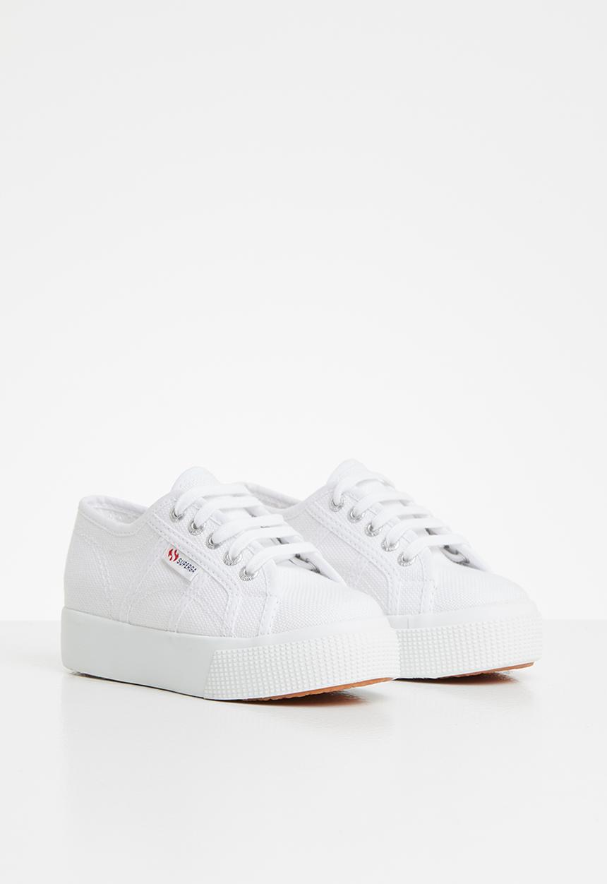 SUPERGA - Junior classic canvas wedge - white