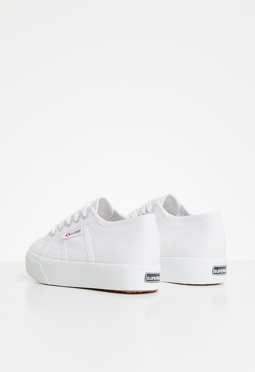 SUPERGA - Junior classic canvas wedge - white