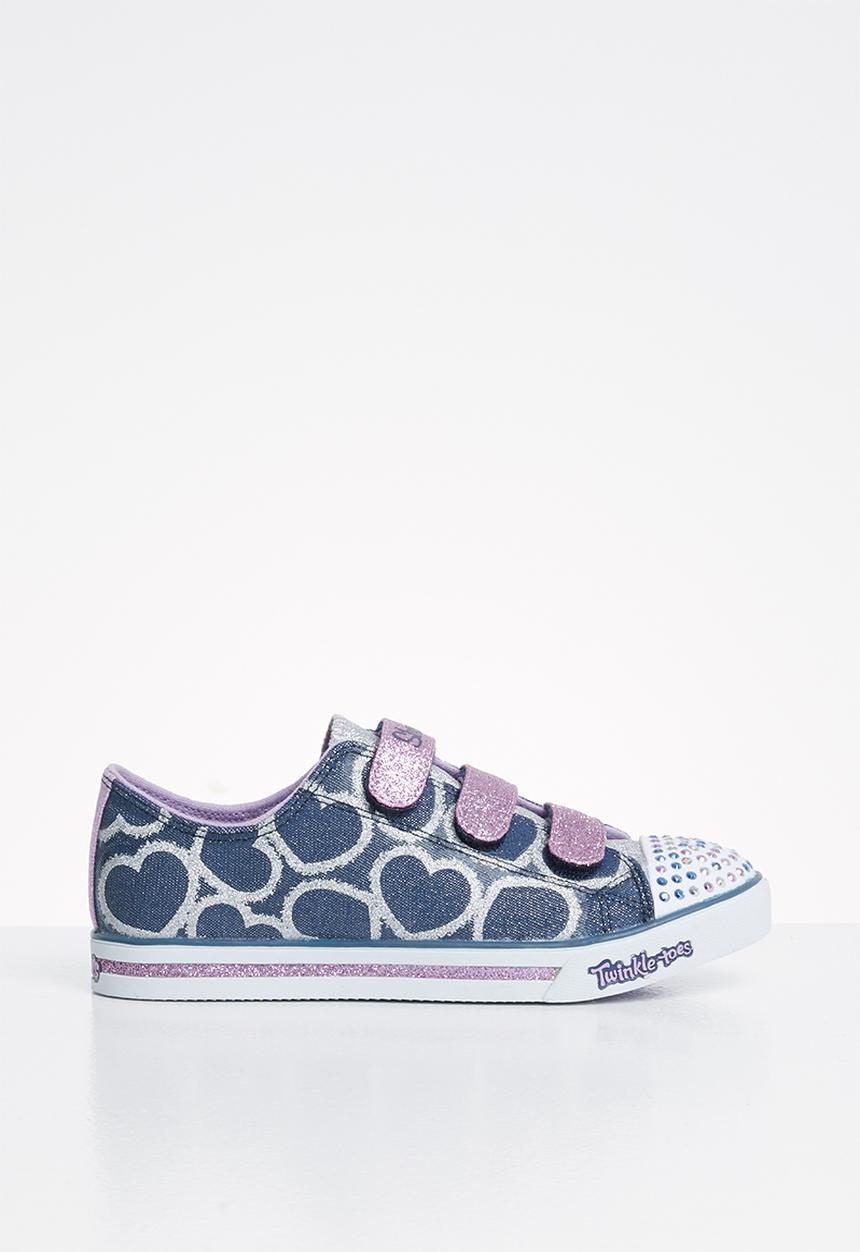 Skechers - Sparkle glitz - heartsy glam - navy & silver 