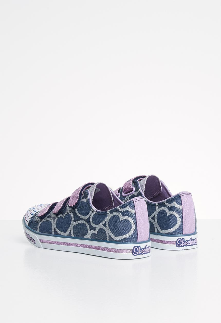 Skechers - Sparkle glitz - heartsy glam - navy & silver 