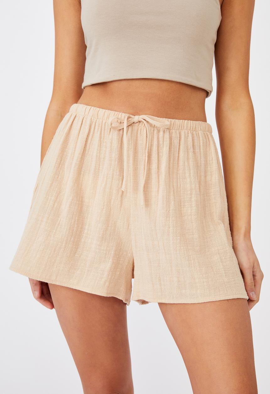Cotton On - Cali pull on short - soft apricot