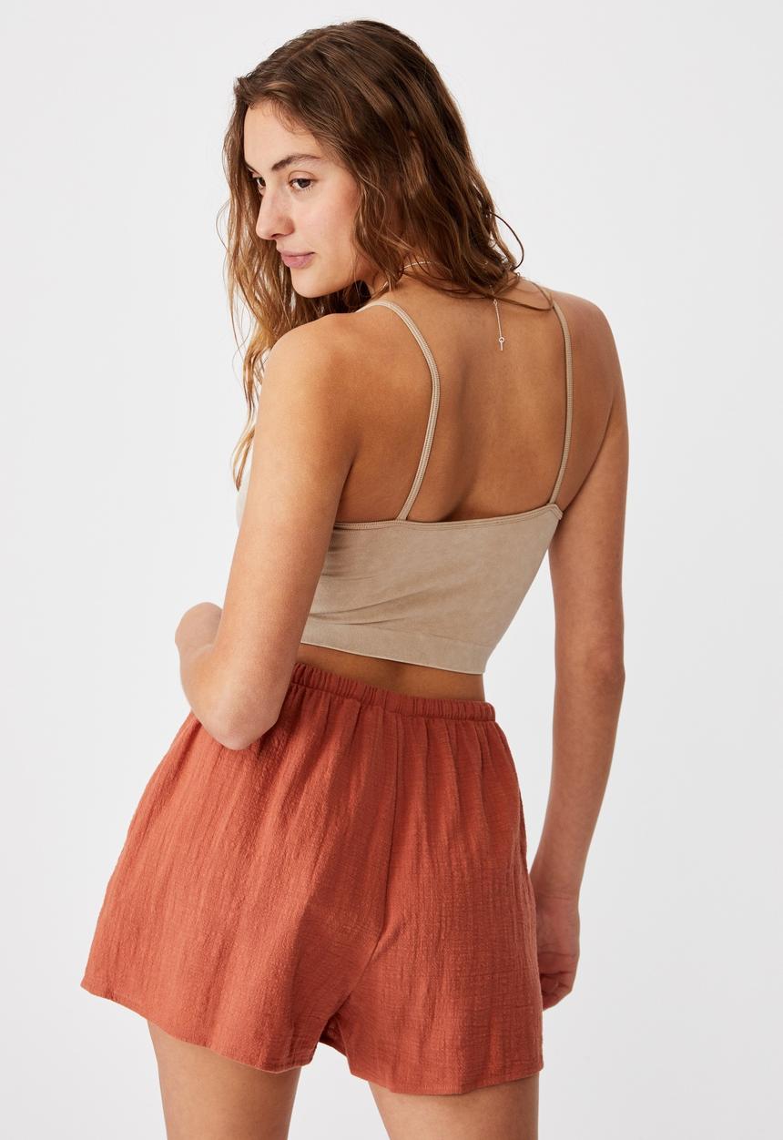 Cotton On - Cali pull on short - warm bronze