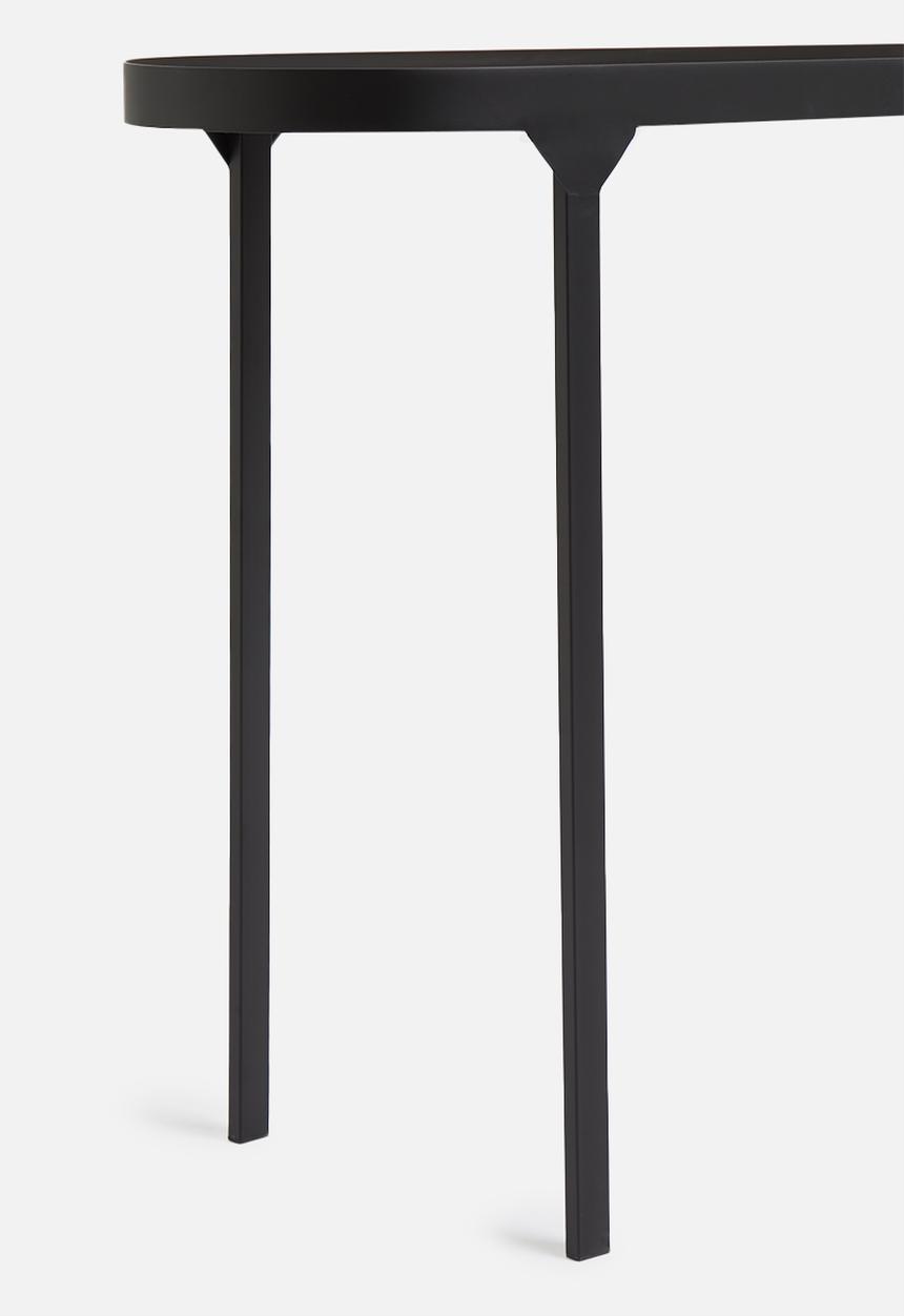 Sixth Floor - Oval console - black & natural
