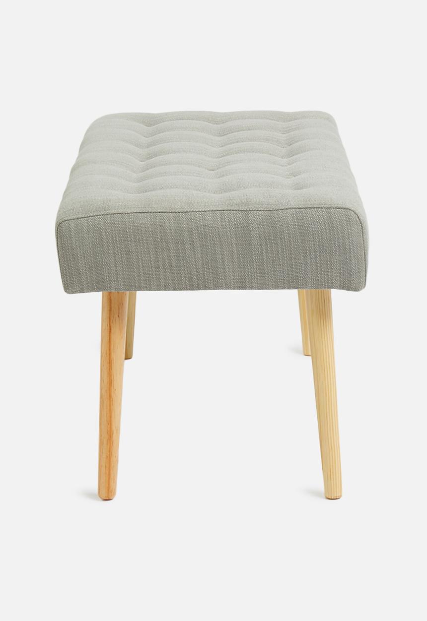 Sixth Floor - Buttoned bench ottoman - dove grey