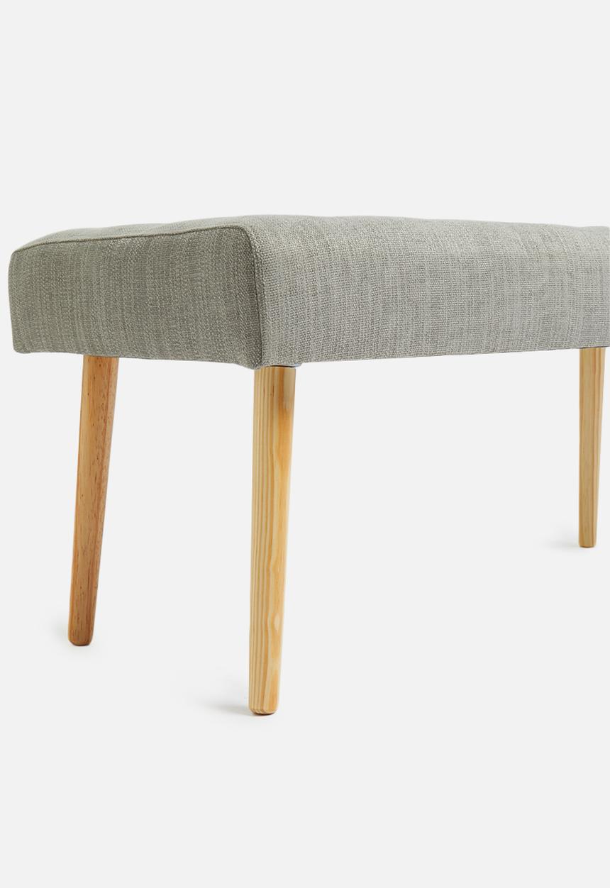 Sixth Floor - Buttoned bench ottoman - dove grey