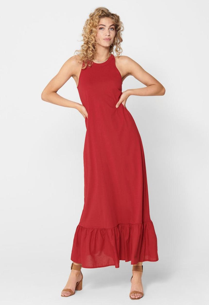ONLY - Cathy life sleeveless maxi dress - red