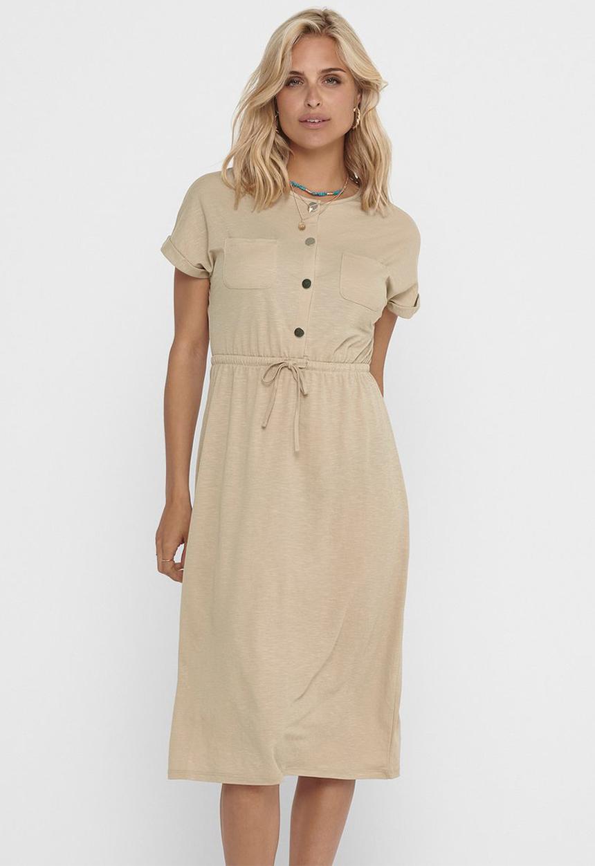 ONLY - Noma  short sleeve dress - neutral