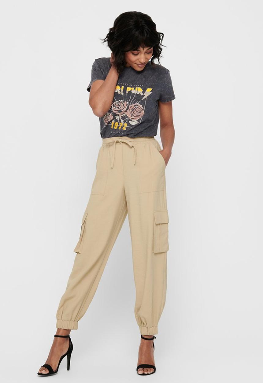 ONLY - Sanni woven pants - tan