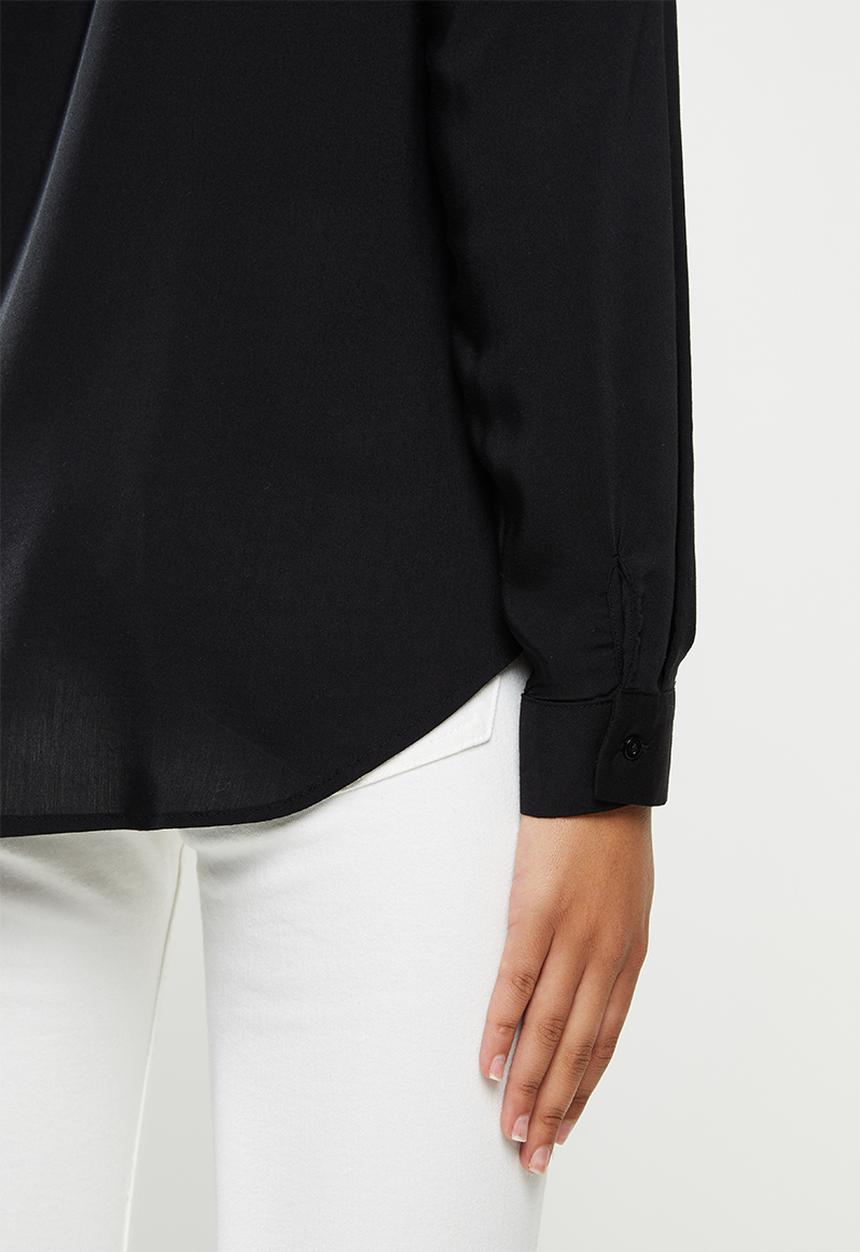 ONLY - Camilla long sleeve shirt - black