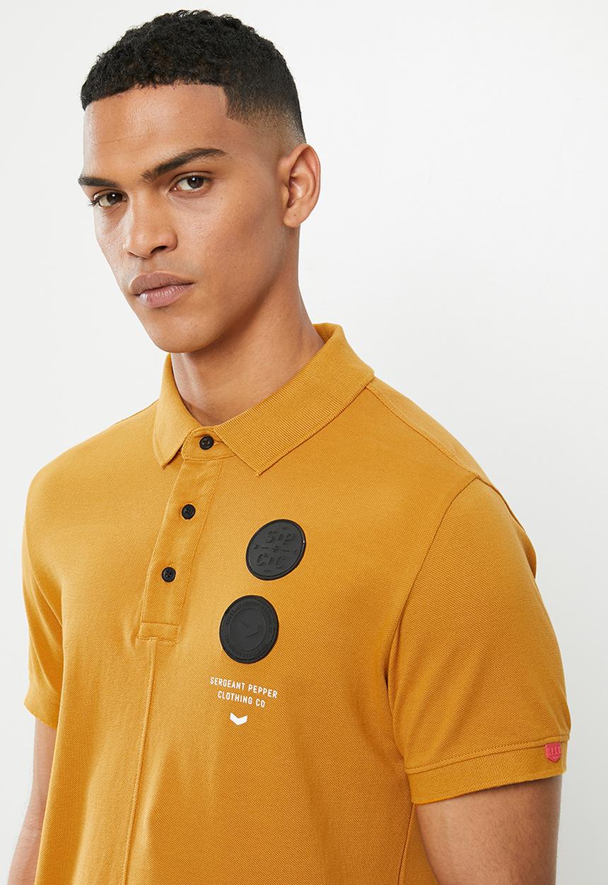 S.P.C.C - Saxon fashion golfer polo - yellow 