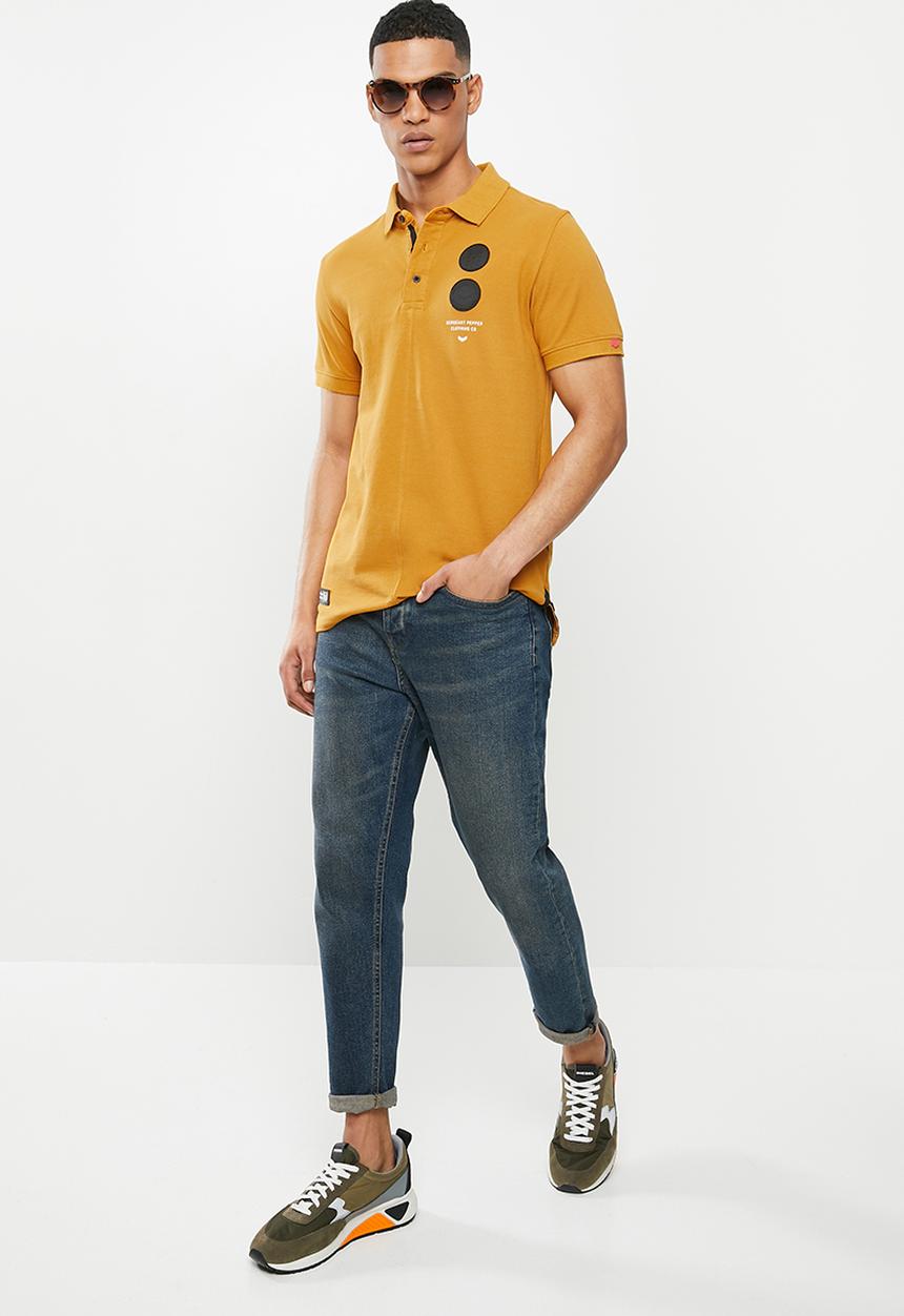 S.P.C.C - Saxon fashion golfer polo - yellow 
