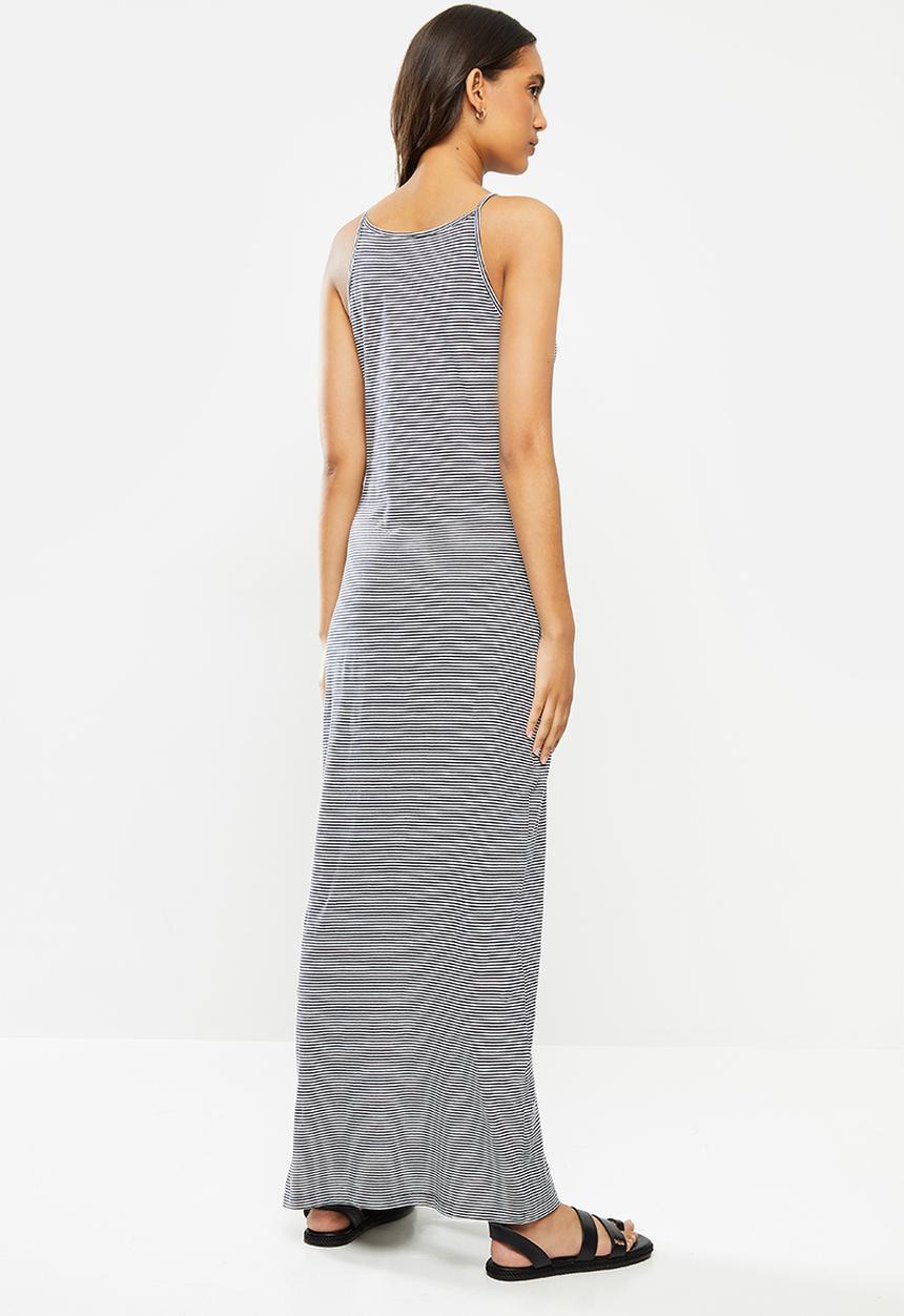 ONLY - May life sleeveless maxi dress - navy & white
