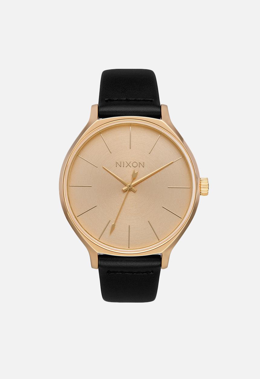 Nixon - Clique leather - all gold / black