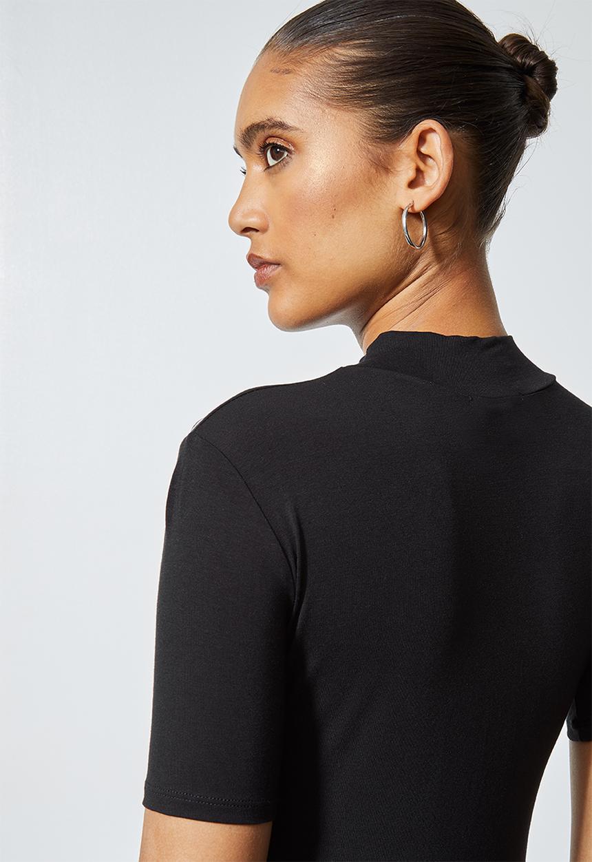 Superbalist - 2 Pack funnel neck tee's - black & grey 