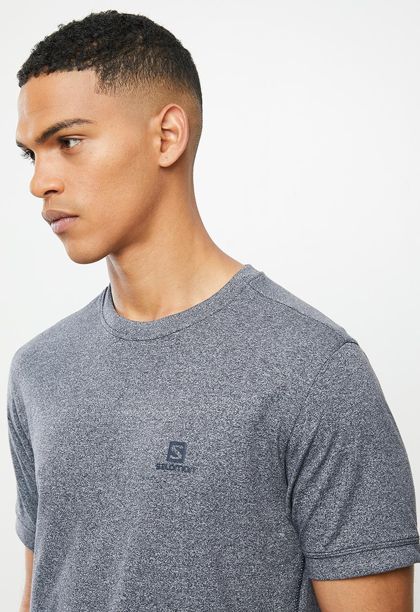 Salomon - Explorer short sleeve tee  m - blue & white 