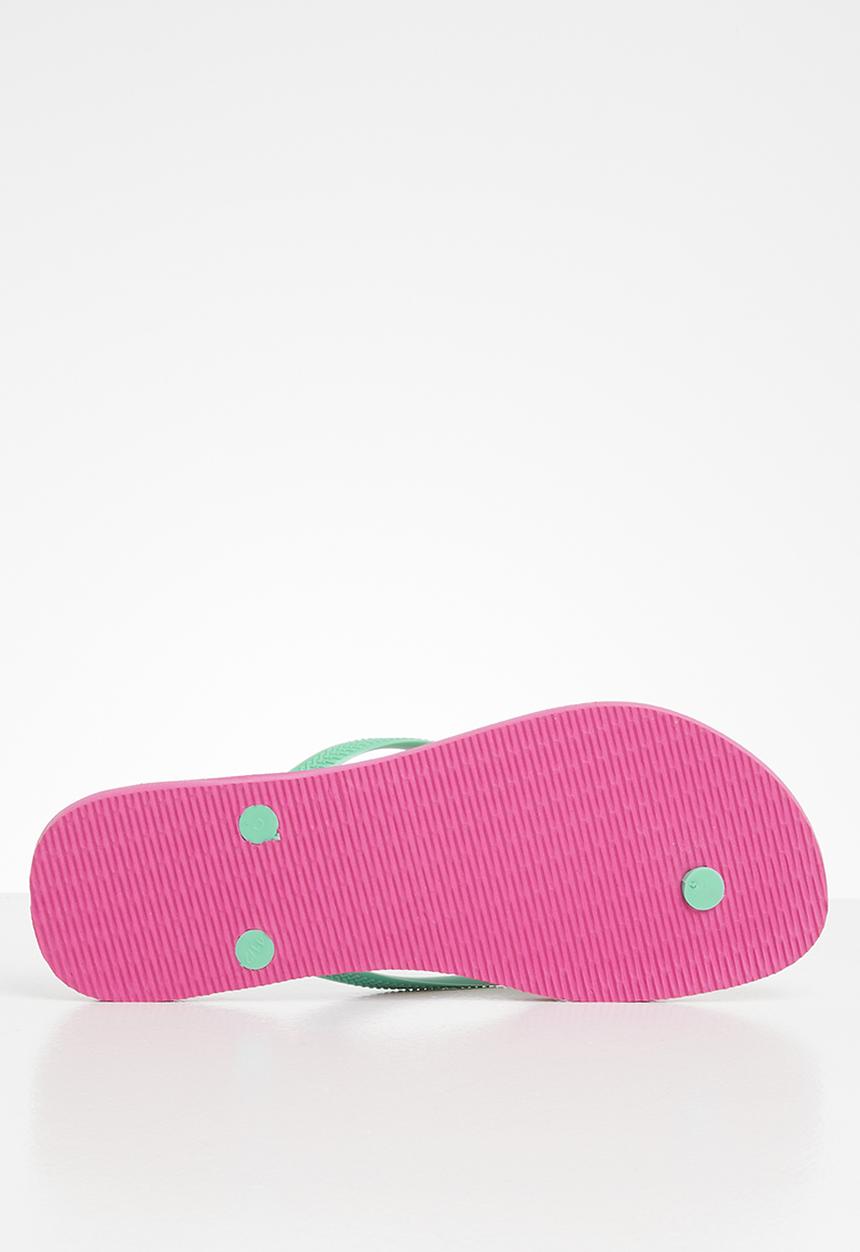 Havaianas - Slim floral - pink & green 