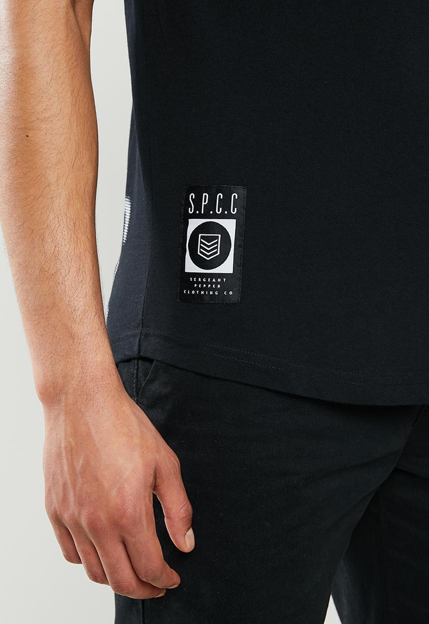 S.P.C.C - Brewer fashion scooped hem sleeveless T-shirt - black