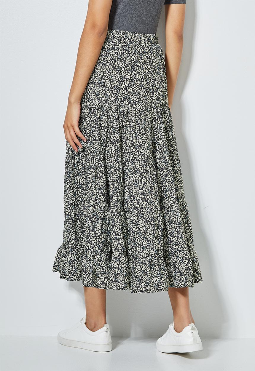 Superbalist - Tired midi skirt  - black based spring