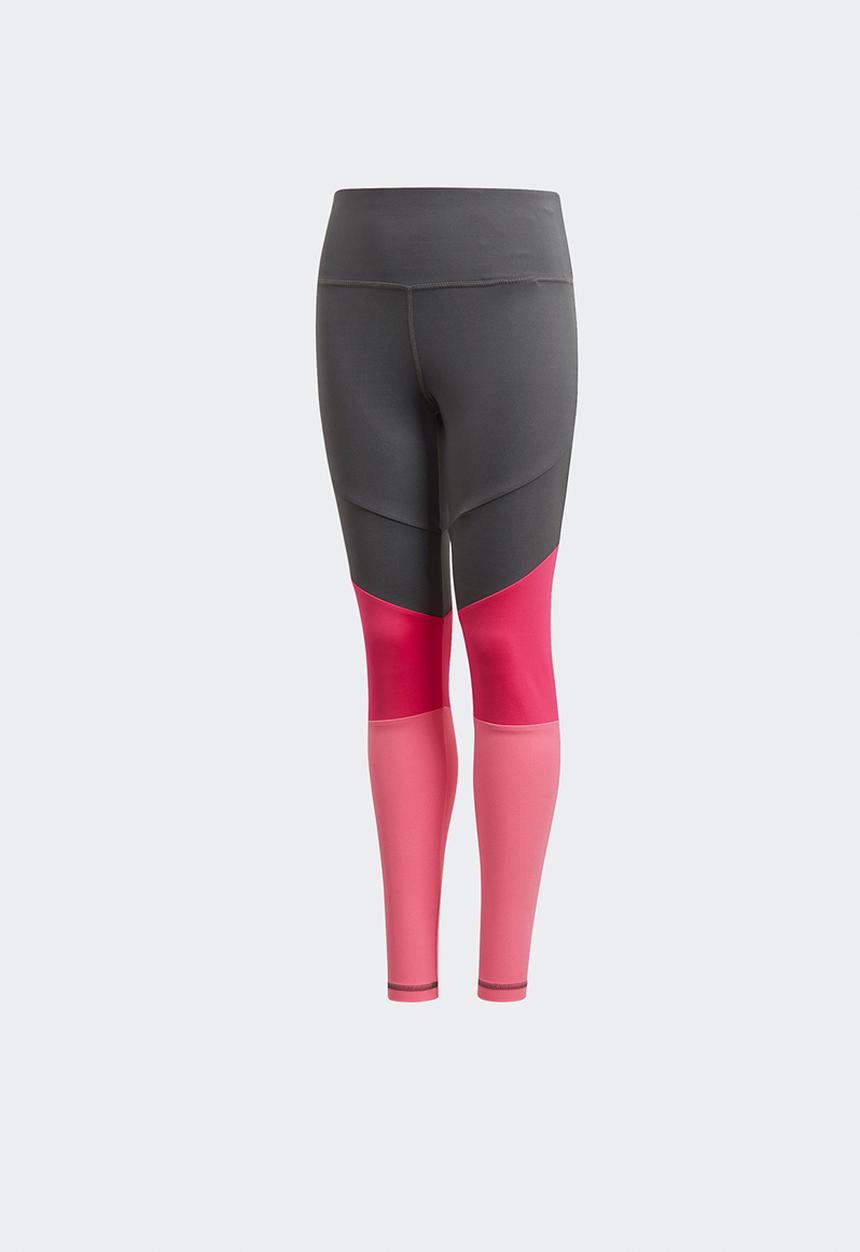 adidas Originals - Bold high rise tights - Grey Six / Semi Solar Pink / White