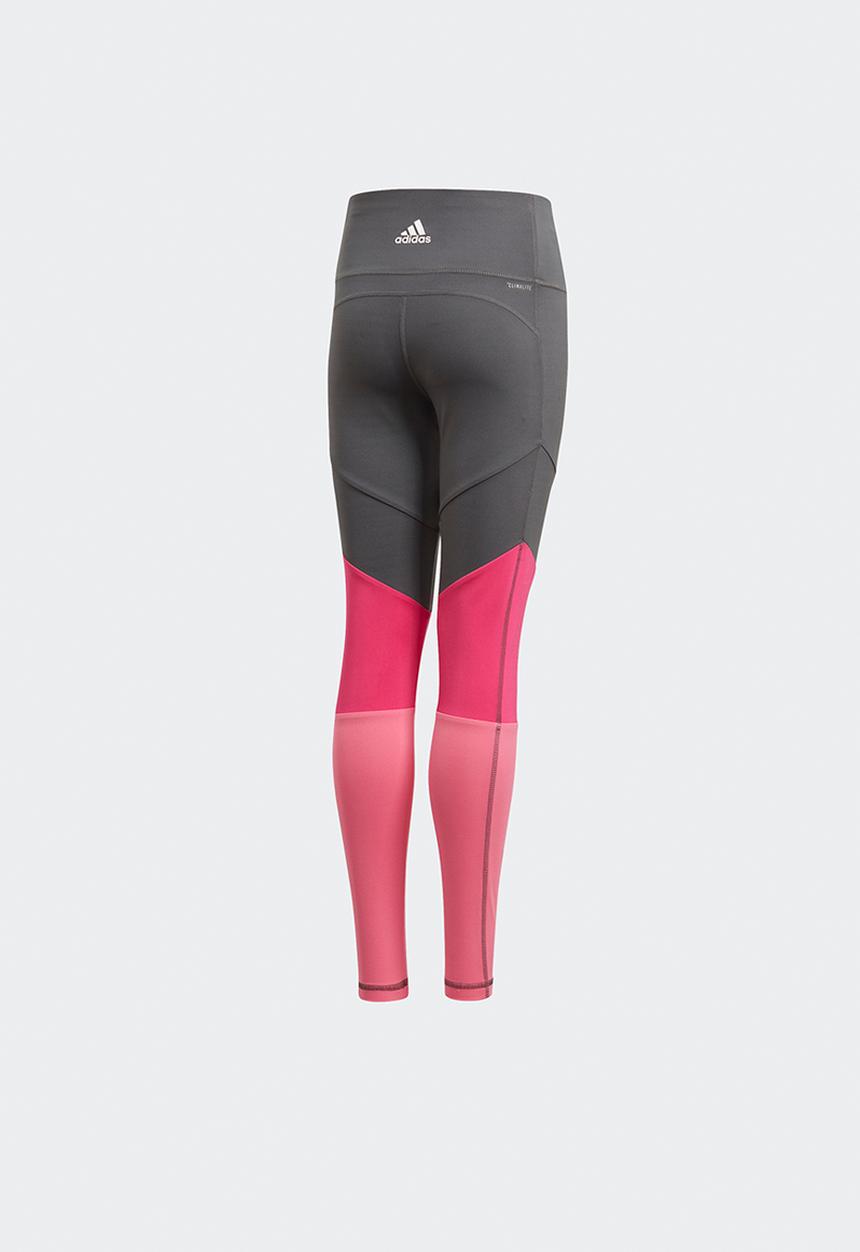 adidas Originals - Bold high rise tights - Grey Six / Semi Solar Pink / White