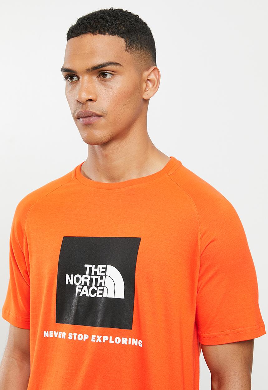 The North Face - Short sleeve rag red box tee - orange
