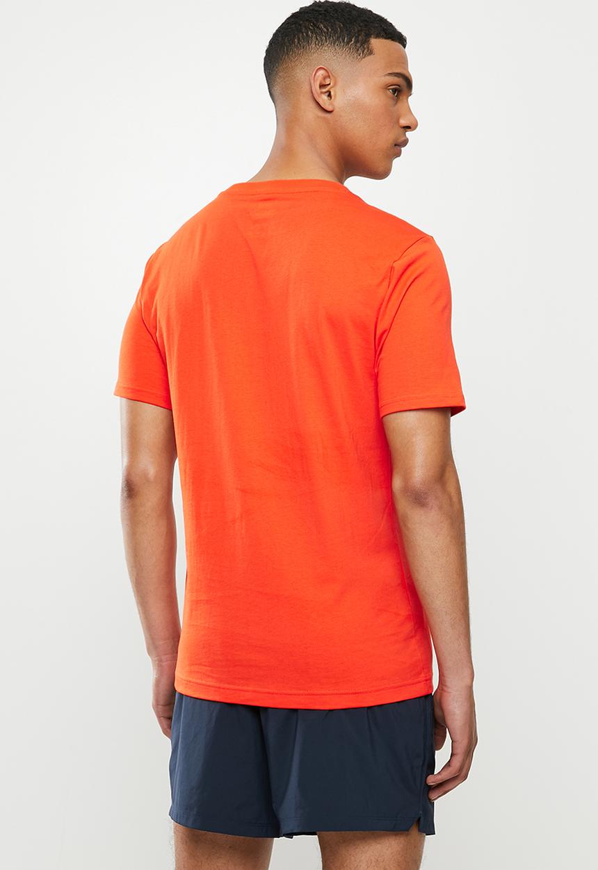 New Balance  - Nb essentials stacked logo tee - orange 