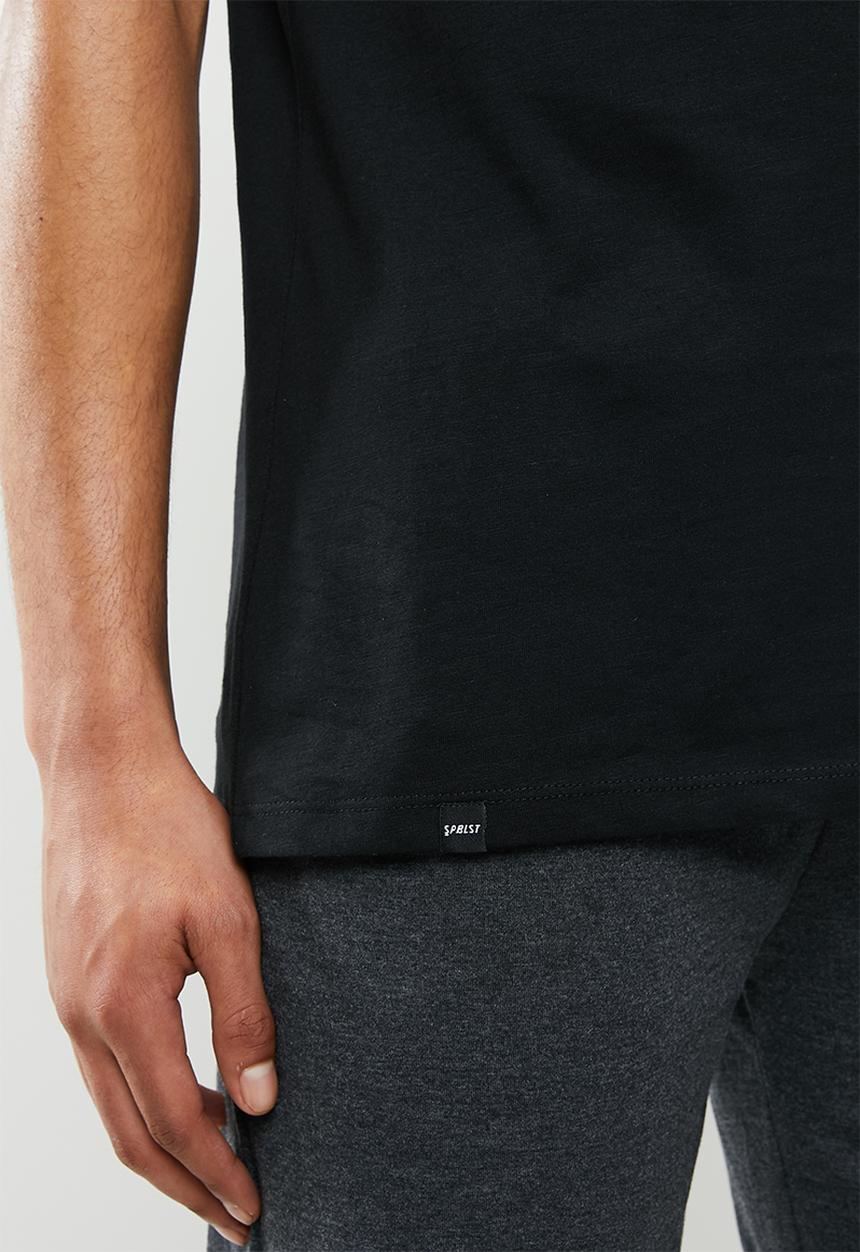 Superbalist - Premium cotton slub vest & knit shorts sleep set - black & grey