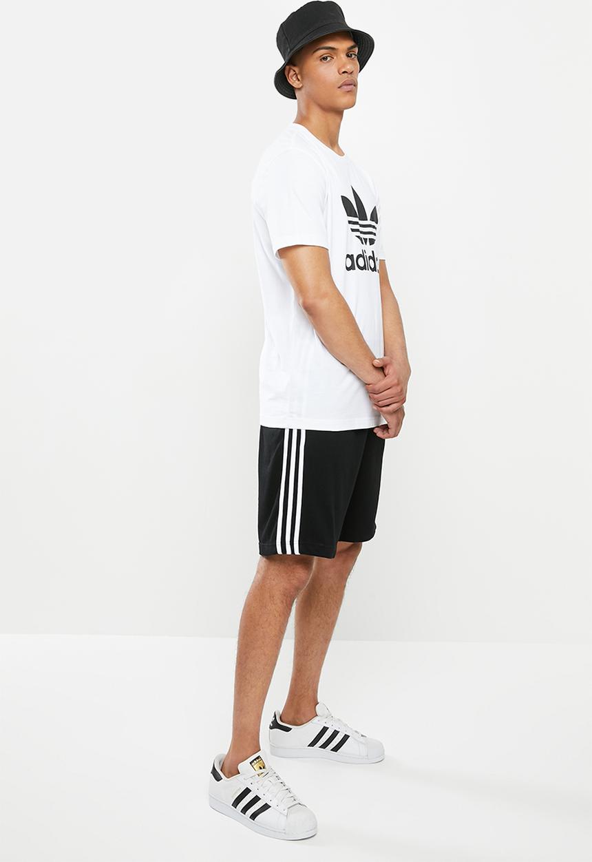 adidas Originals - 3-Stripe shorts - black & white