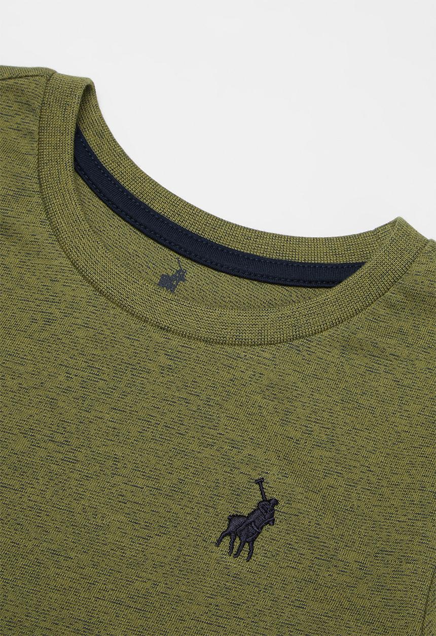POLO - Boys hawke space dye ss tee - olive