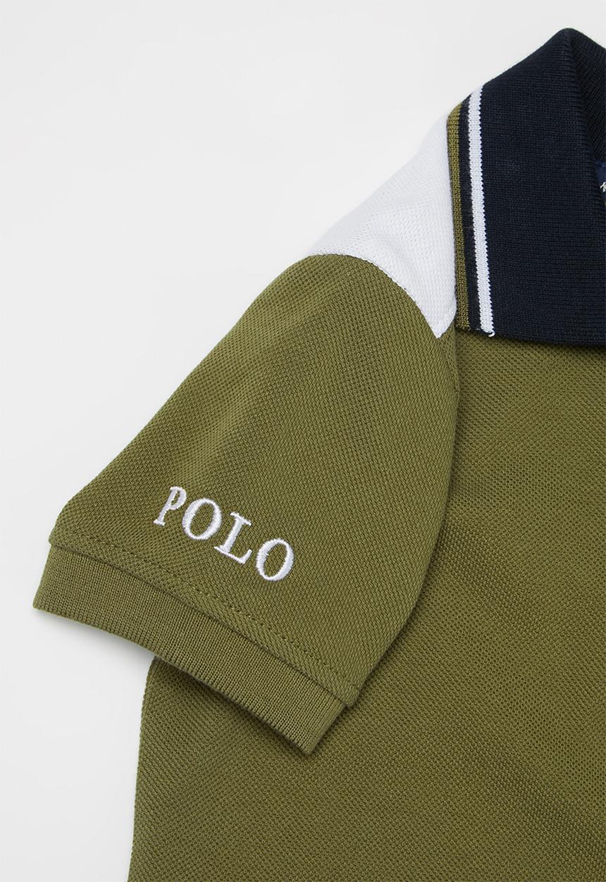 POLO - Boys tom cut & sew short sleeve  golfer - olive
