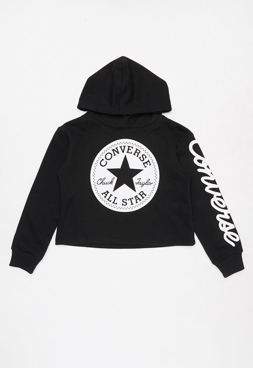 Converse - Cnvg chuck patch crop hoodie - black