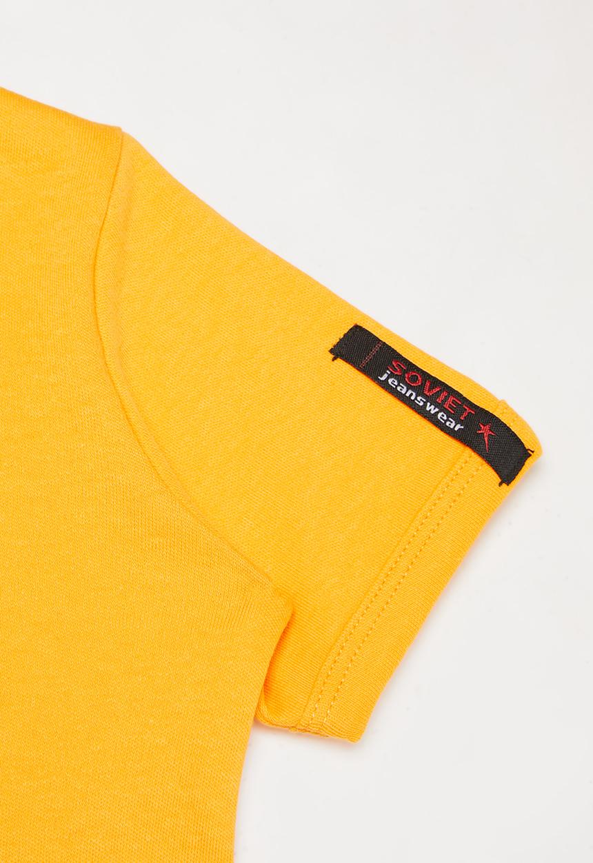 SOVIET - Boys short sleeve muscle tee - yellow