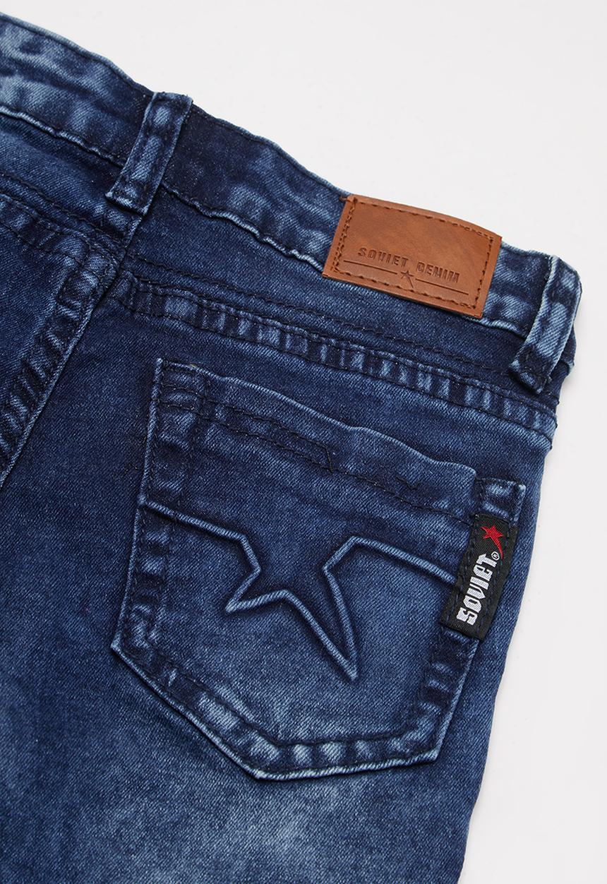 SOVIET - Boys denim short - blue