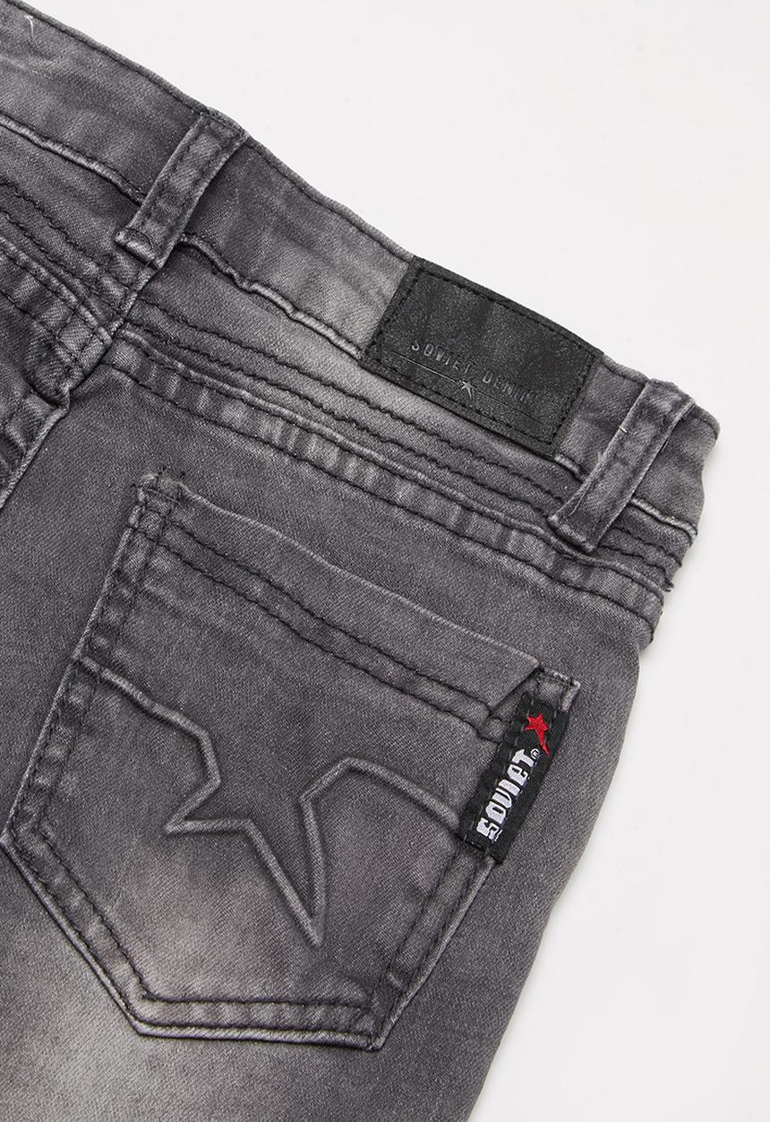 SOVIET - Boys denim short - grey